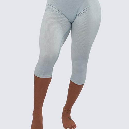 Classic Ribbed Leggings | SUMMER SKY