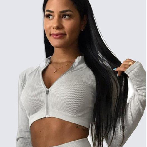 Classic Ribbed Jacket | MARBLE GRAY