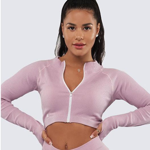 Classic Ribbed Jacket | LAVENDER MIST