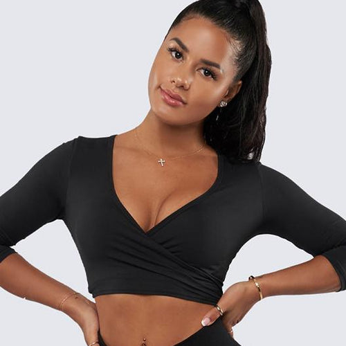 Ballet Cardigan Top - Black