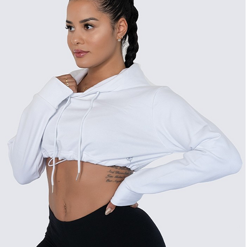 Cropped Hoodie | WHITE