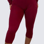 Classic Ribbed Leggings | BURGANDY HAZE