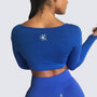 Celeste Long Sleeve Crop | DAZZLING BLUE