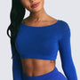 Celeste Long Sleeve Crop | DAZZLING BLUE