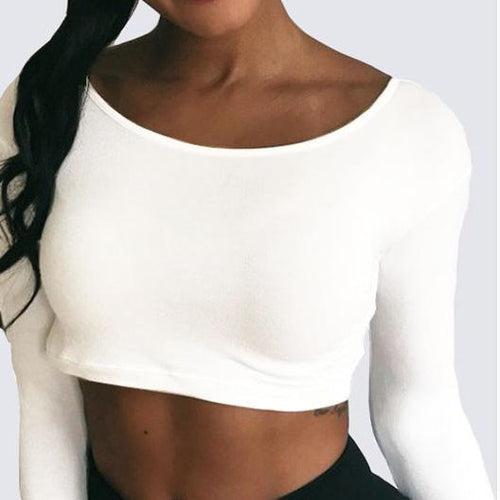 Celeste Long Sleeve Crop | WHITE