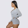 RIBBED LOUNGE ONESIE | HEATHER GRAY